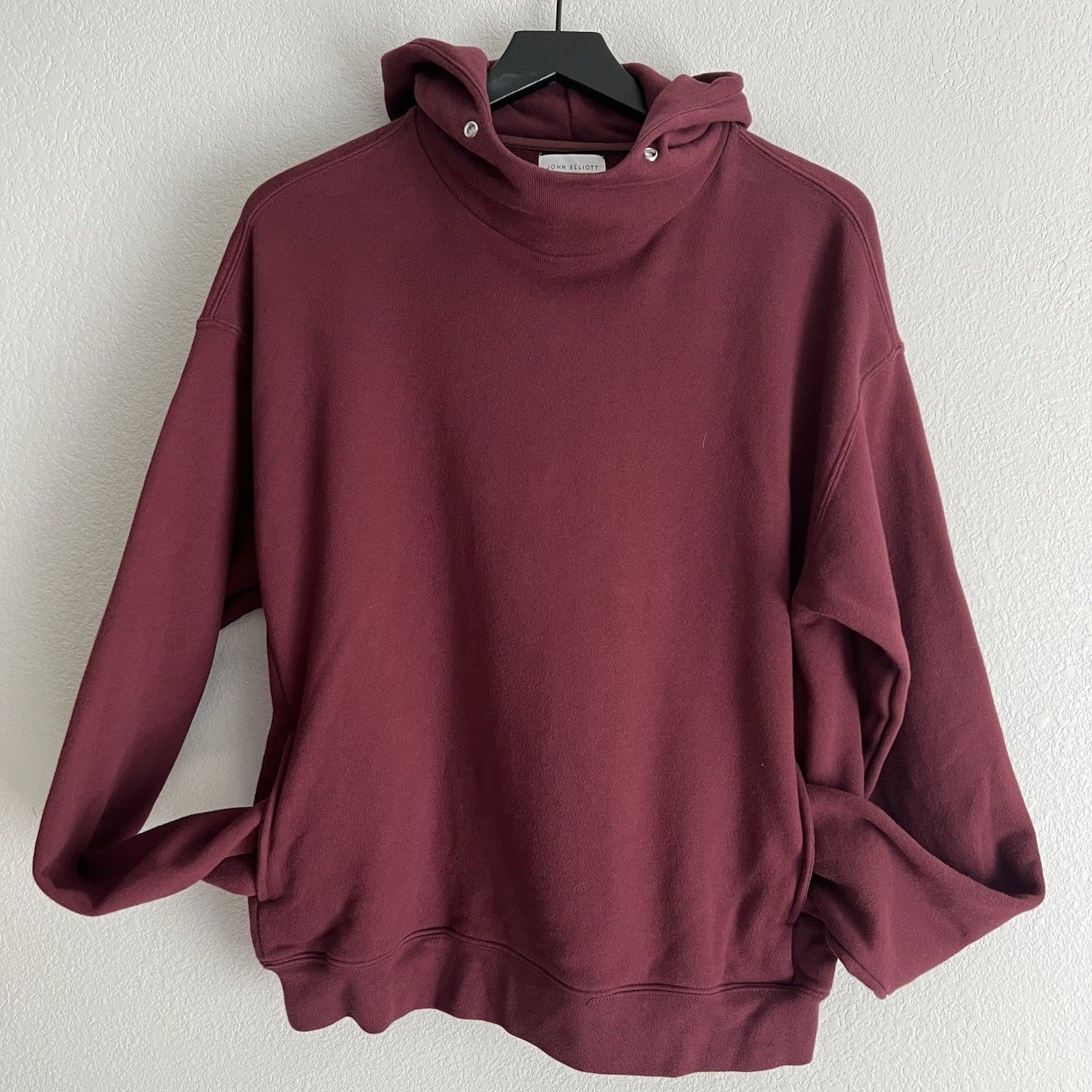John Elliot Men’s Maroon Hoodie Size 1